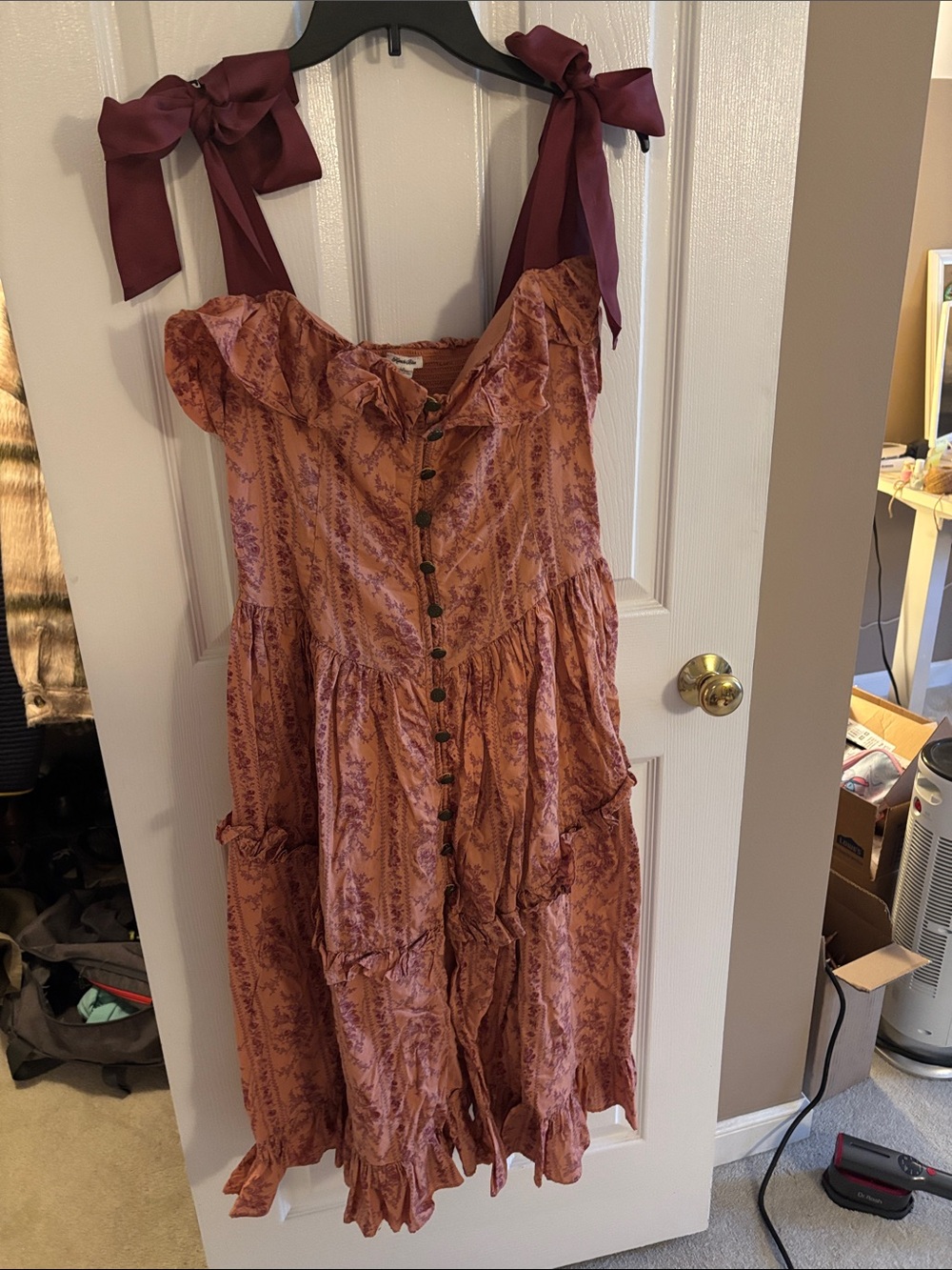 FP Rust Floral Tie-Shoulder Sundress